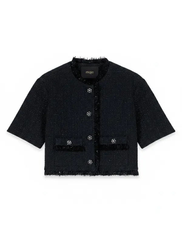 Short Shiny Tweed Jacket Image