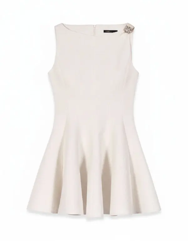 Short Flared Tweed Dress