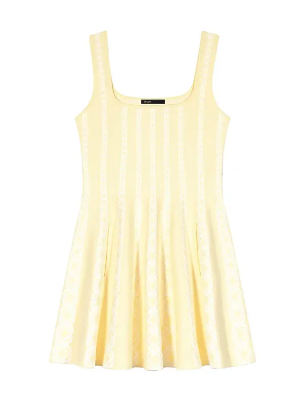 Jacquard Knit Short Dress