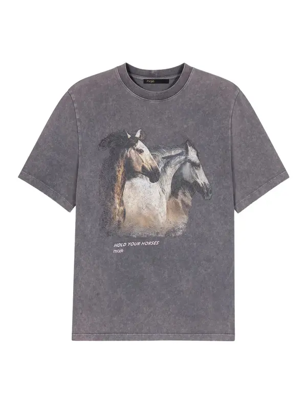 Horse Print Short Sleeve T-Shirt