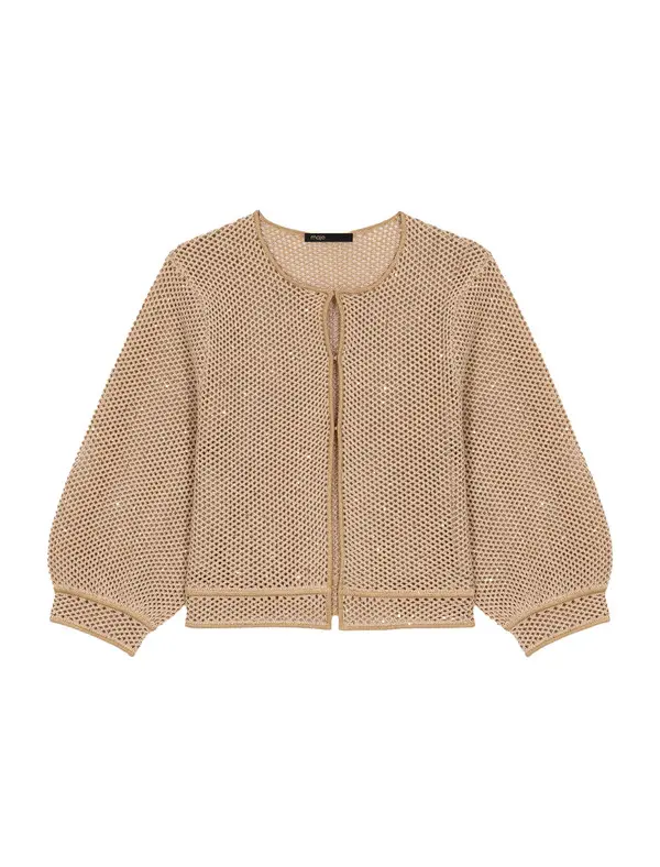 Rhinestone Knit Cardigan Image