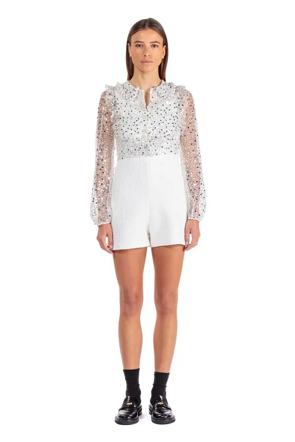 Tweed-Effect Playsuit Image