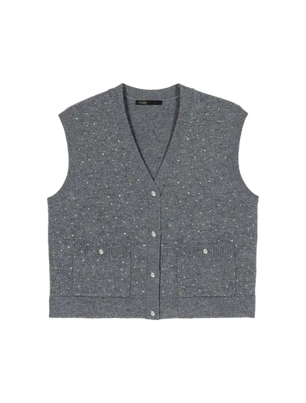 Rhinestone Knit Top Image