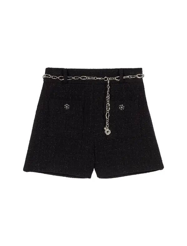 Shiny Tweed Shorts Image