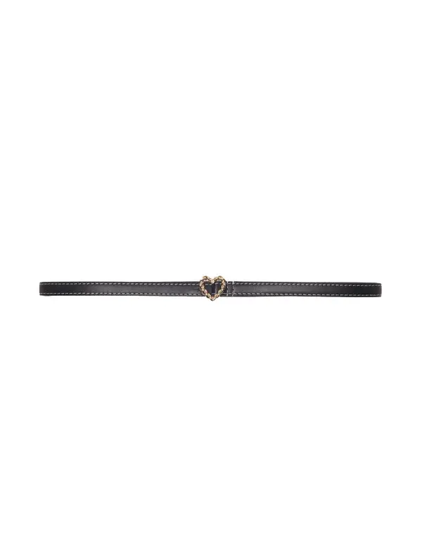 Slim Leather heart buckle Belt Image