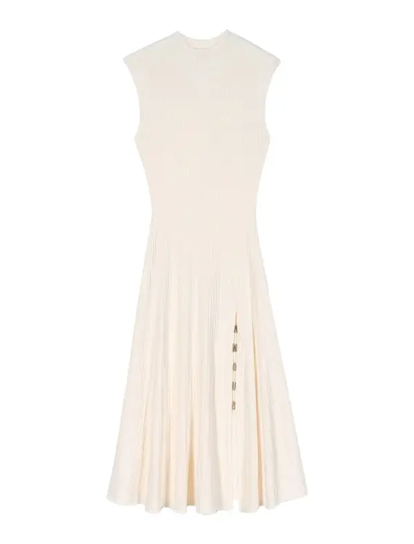 Ribbed Dress With Side Slit