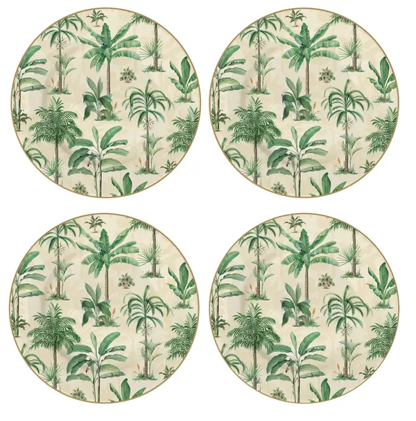 Set 4 Porcelain Dessert Plates Ø 19 Cm