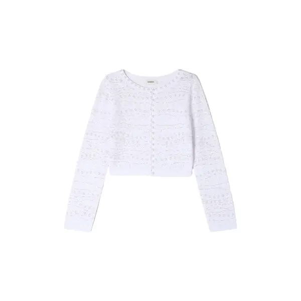 Cropped Pearled Cardigan Image