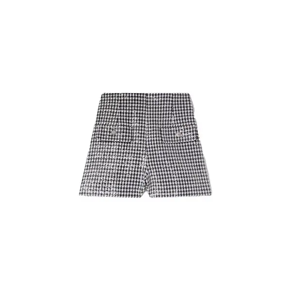 Sequin Houndstooth Tweed Shorts Image