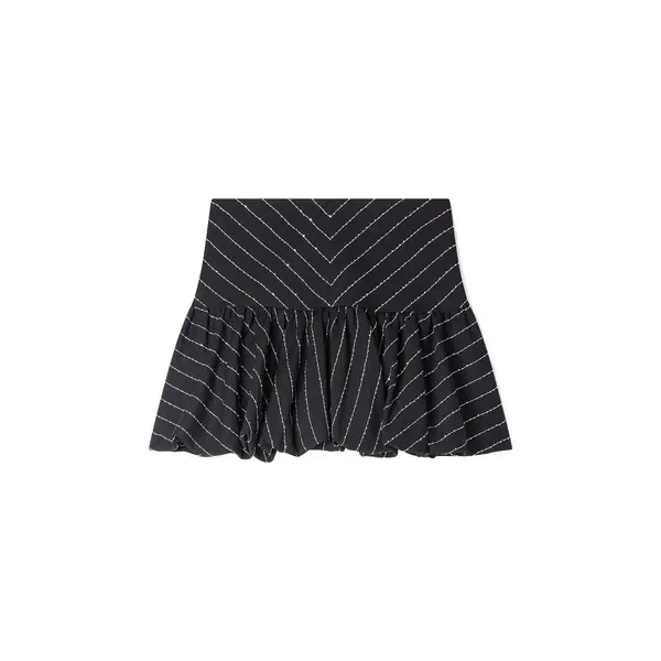Short Striped Sequin Skirt Image