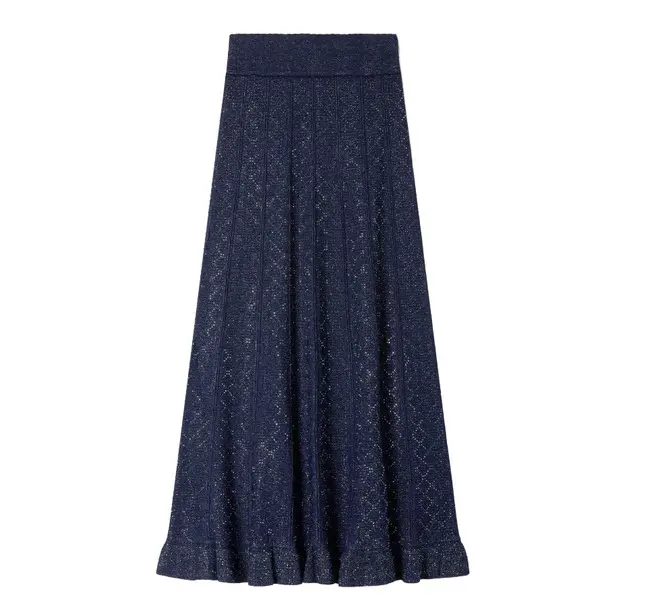 Rhinestone Knit Maxi Skirt