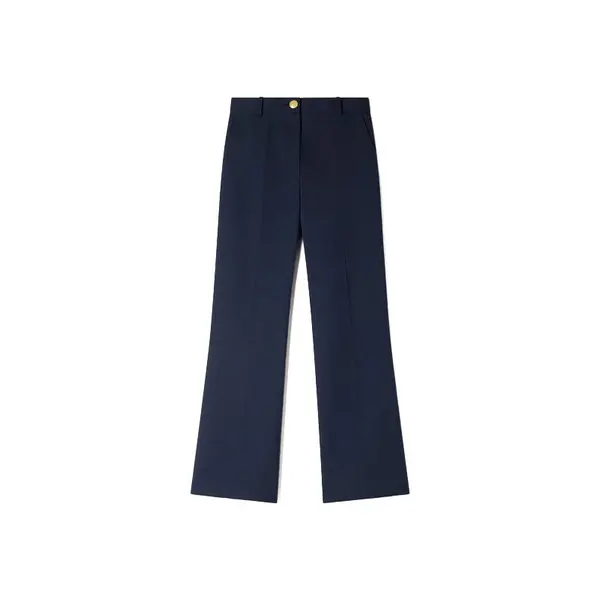 High-waisted Wide-leg Wool Trousers