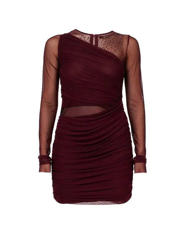 Tulle Dress with Jewel Embroidery