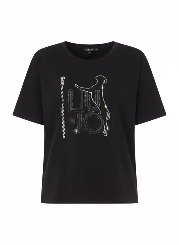 T-shirt with a Crystal-embellished