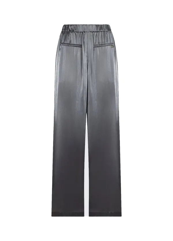 Laminated Flared Trousers