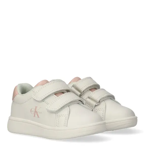 Pink Logo Velcro Sneakers