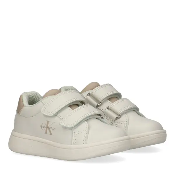 Beige Logo Velcro Sneakers