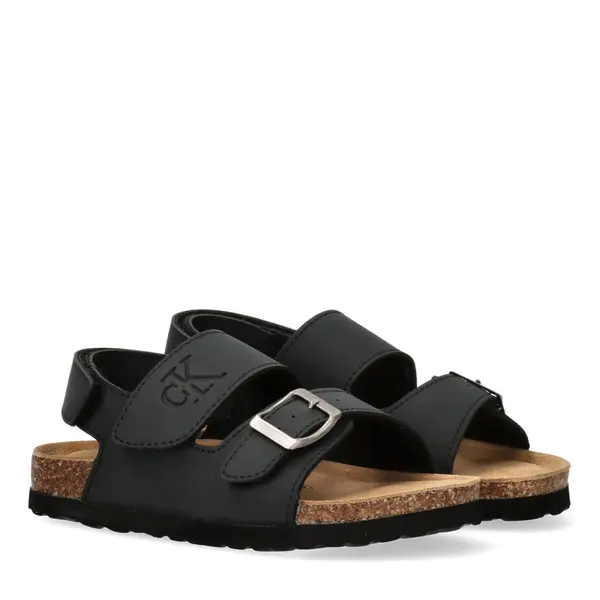 Sandal with Adjustable Buckle and Velcro Straps