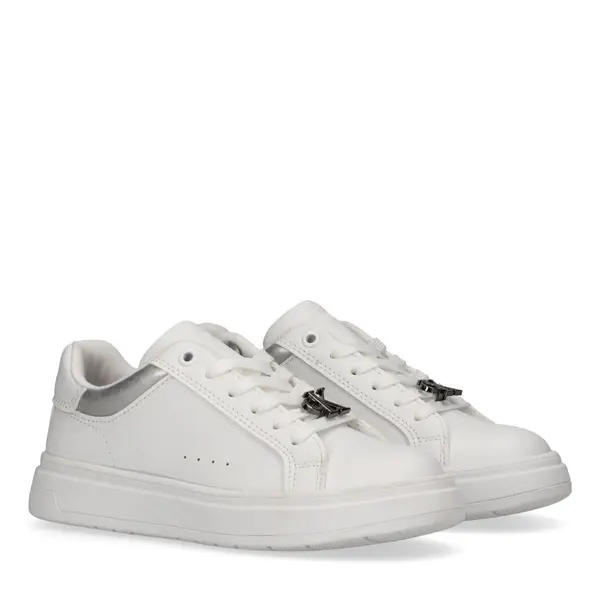 Metallic Detail Lace-Up Sneakers