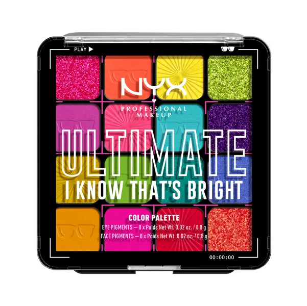 Nyx Professional Makeup Ultimate Shadow Palette - 04 I Know Thats Bright
