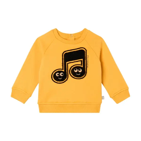 Kids Baby Boy Long Sleeve Sweatshirt with Large Musical Note Graphic