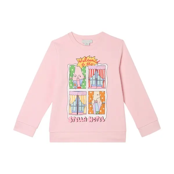 Long Sleeve Sweatshirt with "Stella Hotel" Graphic