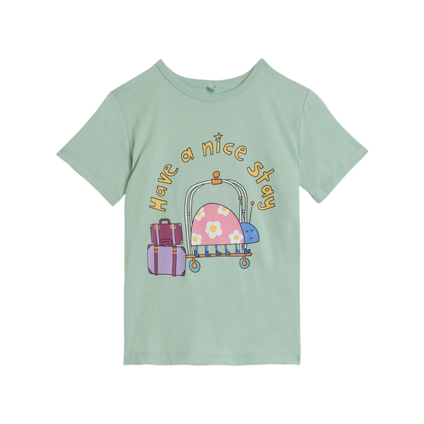 Short Sleeve T-Shirt with Luggage & Beetle