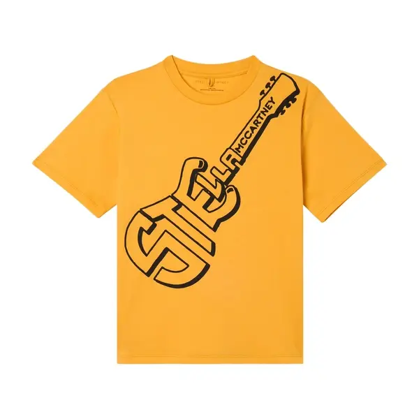 Organic Cotton Short Sleeve T-Shirt with Graphic Guitar Print