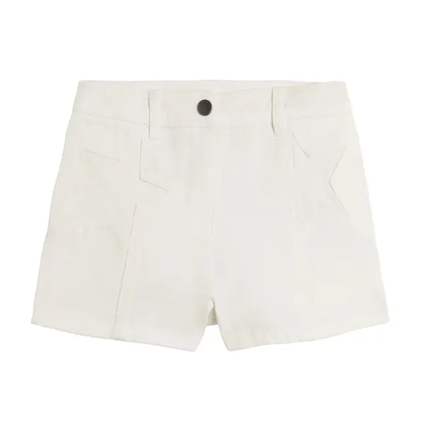 Star Appliqué Denim Shorts