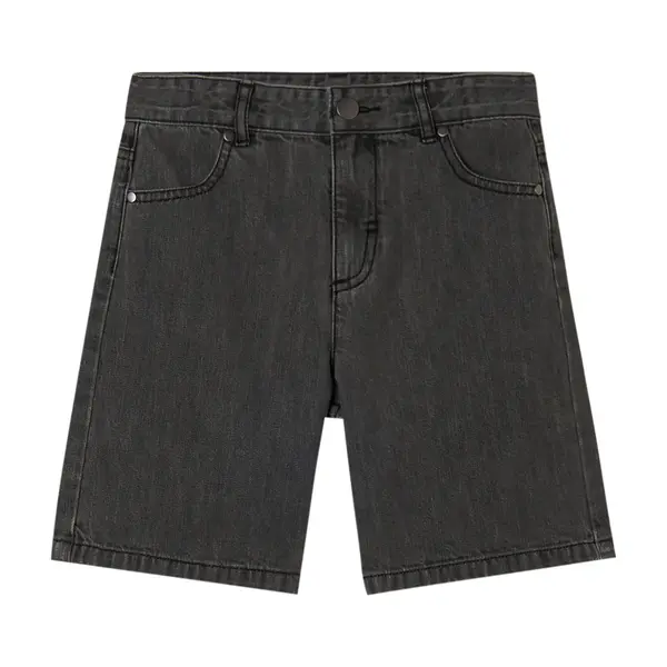 Grey Organic Cotton Denim Shorts