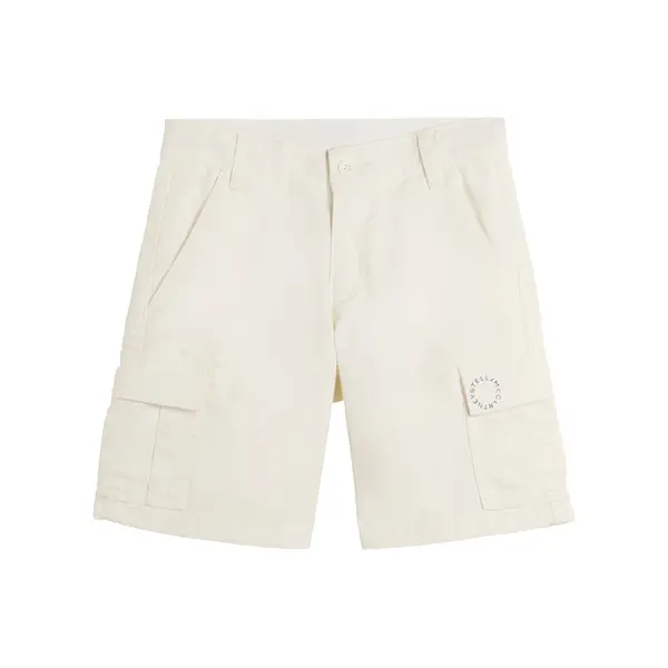Military Green Twill Utility Shorts