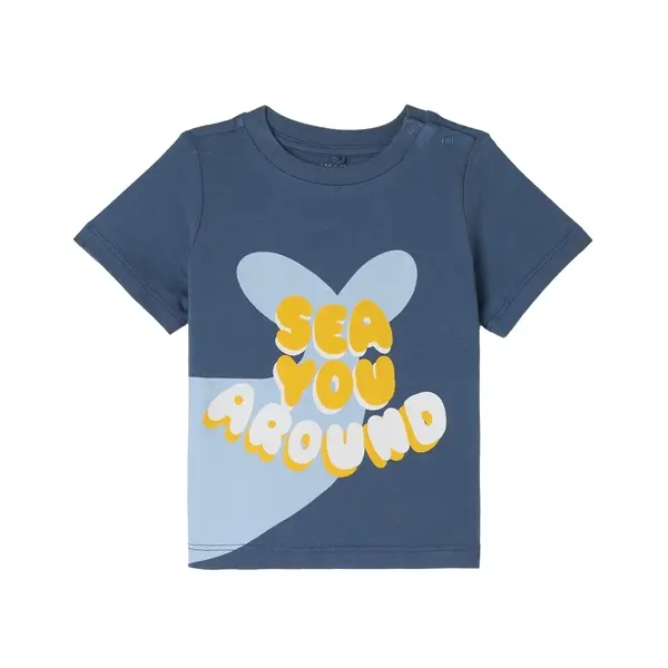 Kids Baby Boy Nautical Whale Tale Short Sleeve T-Shirt