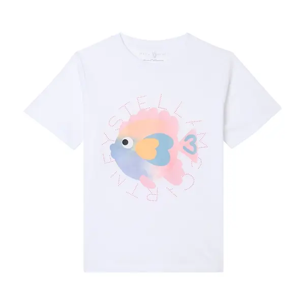 Short Sleeve T-Shirt with Pastel Fish Logo
