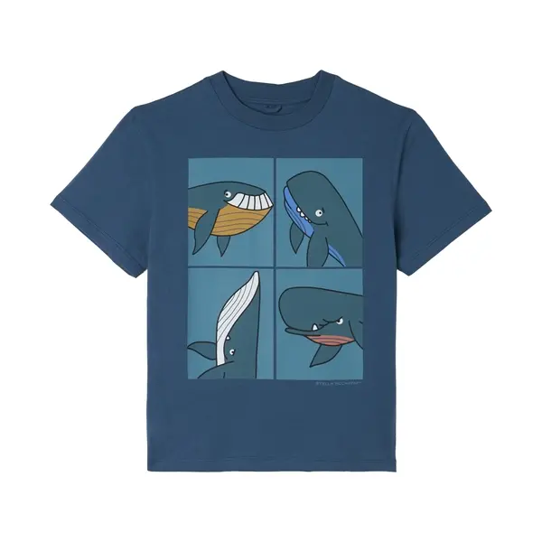 Kids Boys Whale Images Graphic Short Sleeve T-Shirt