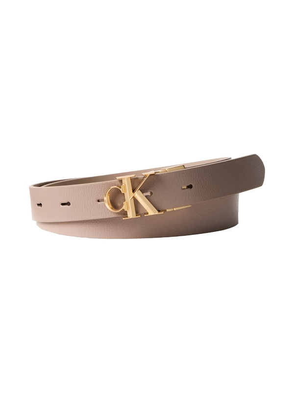 Reversible Monogram Buckle Pebbled Leather Belt