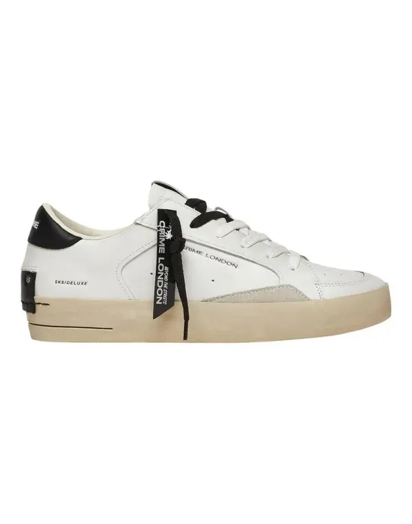 Sk8 Deluxe All White Leather Sneakers