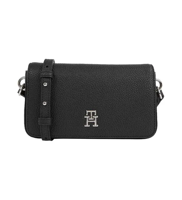 TH Emblem Flap Leather Crossbody Bag