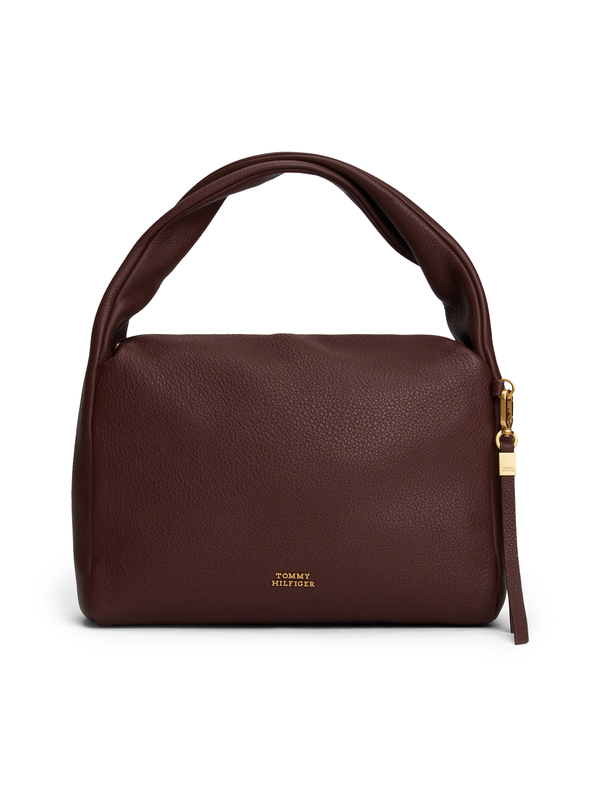 City Leather Twist Handle Shoulder Bag