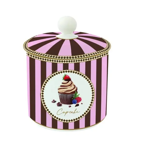 Porcelain Jar With Lid Ø 10,5X13 H Cm In Color Box Sweet Moments Image