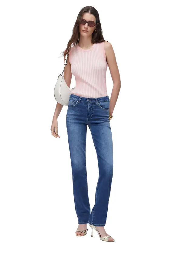 High-rise Straight-leg Jeans