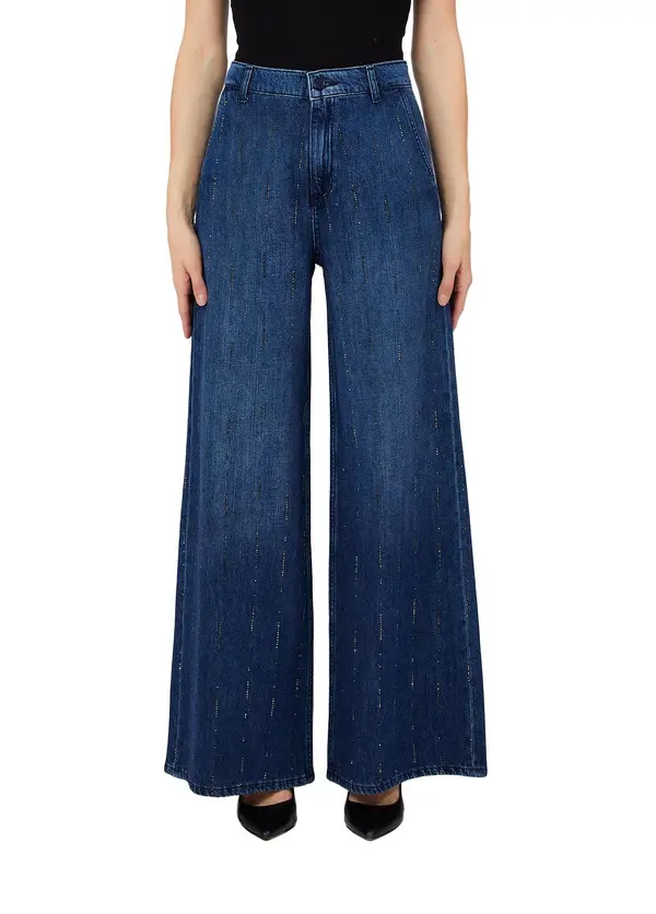 Flared Jeans with Rhinestones
