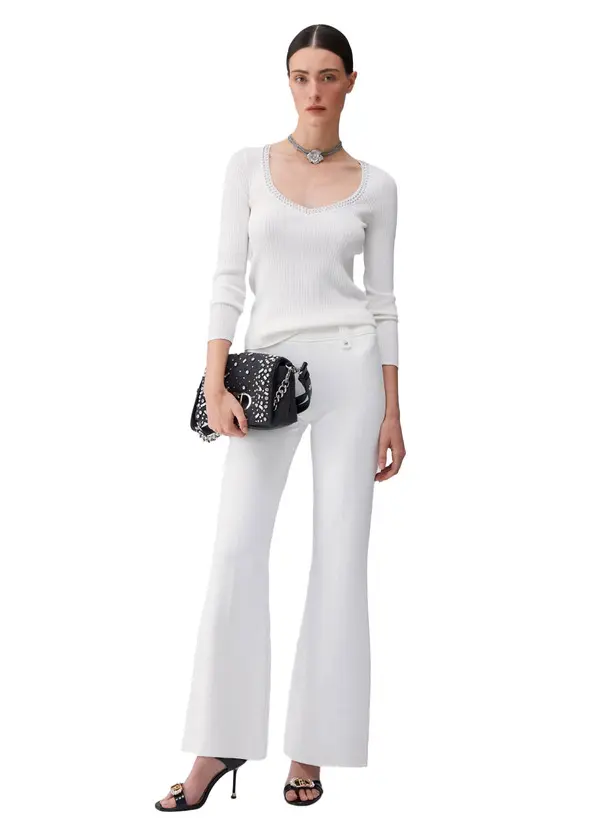 V-neck Jumper with Studs