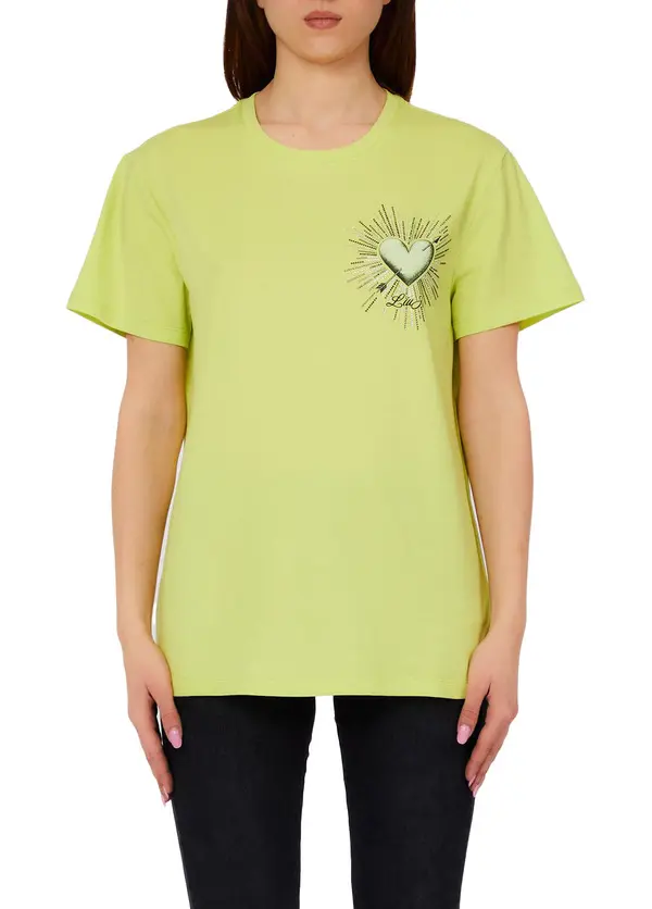 Regular-fit Short Sleeve T-shirt with Print and Appliqués
