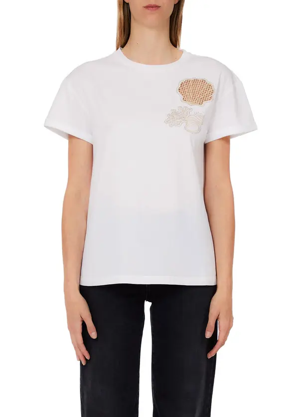 Short Sleeve T-shirt with Appliqués
