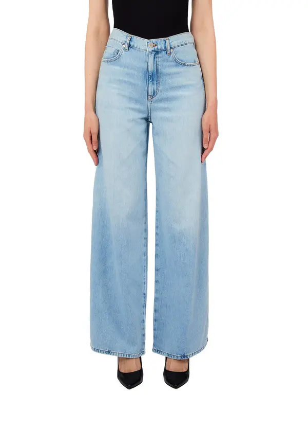 Flared Jeans with Side Slits