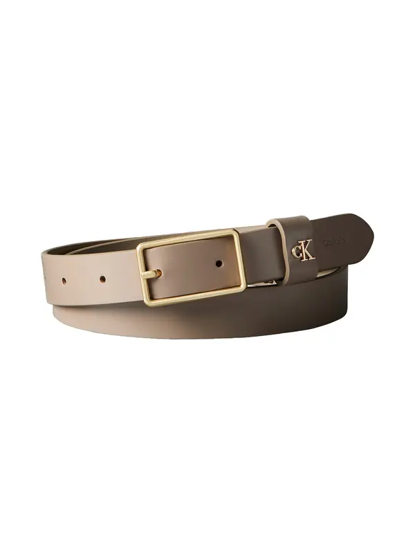 Square Logo Buckle Leather Belt 