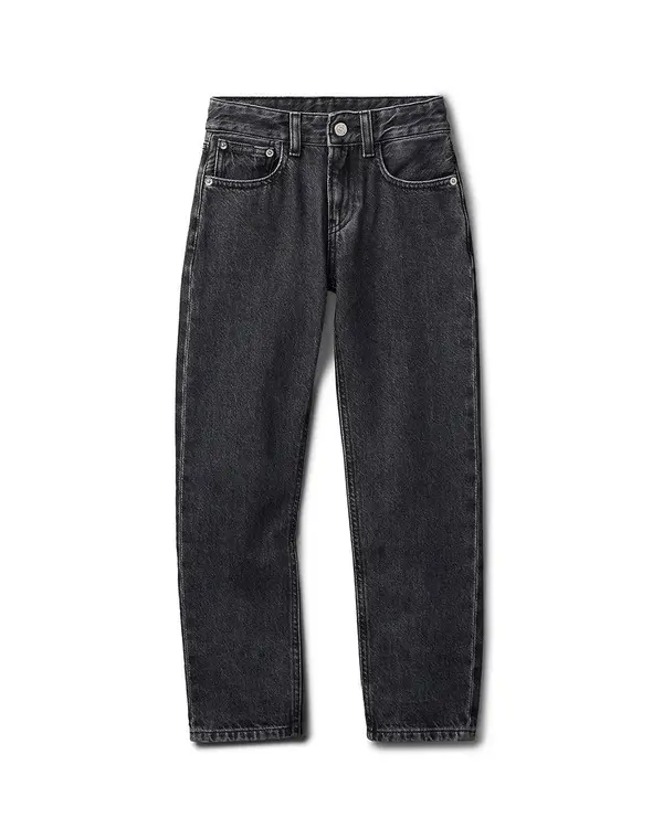 Mid Rise Straight Jeans