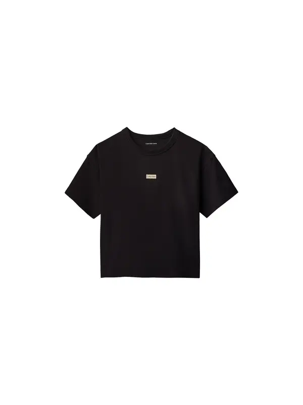 Kids Girls Boxy Folded Back T-shirt