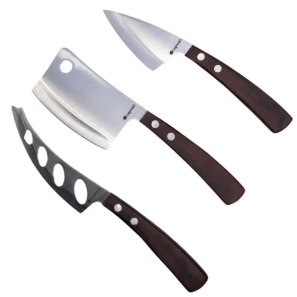Cheese Set - Drak Wood Handle