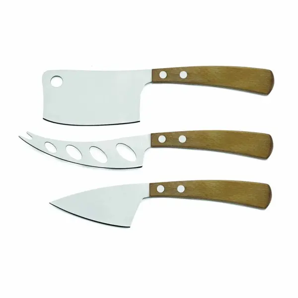 Cheese Set - Light Wood Handle